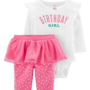 2-Piece Birthday Girl Bodysuit & Tutu Pant Set
